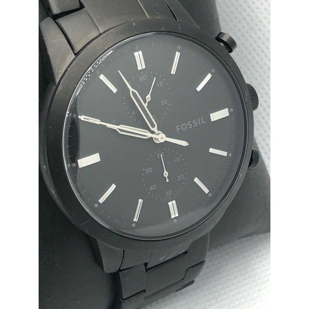 Fossil FS5502 Men's Black Stainless Steel Analog B